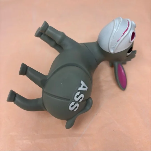 Gray Donkey Action Figure Toy with Pink Accents - Picture 4 of 14